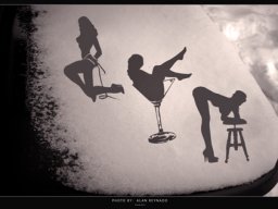 snow art with 3 girls